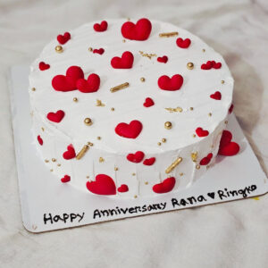 Red Heart & Gold Sprinkle